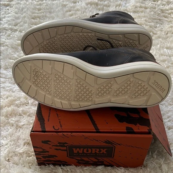 Red Wing Steel Toe Slip Resistant Work Boots Shoes Brown - Picture 15 of 16